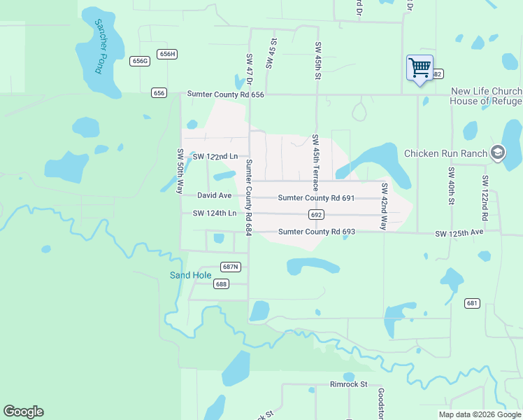 map of restaurants, bars, coffee shops, grocery stores, and more near 4695 Cr 692 in Webster