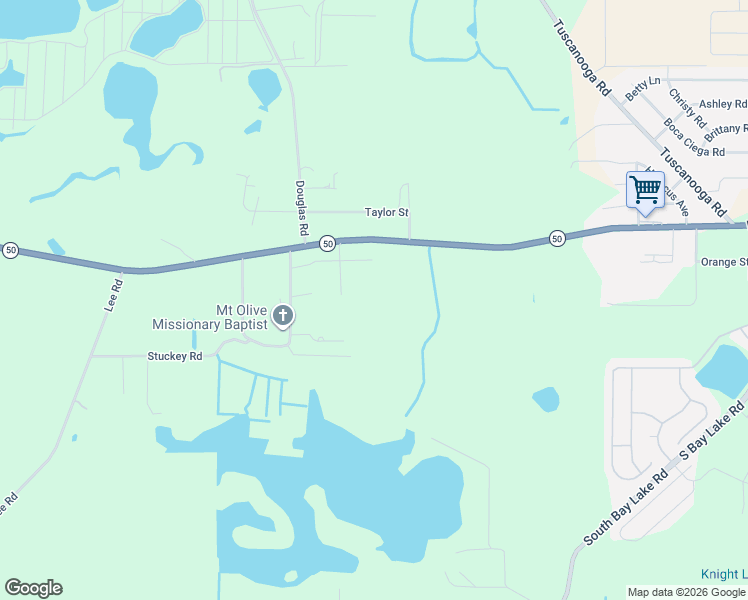 map of restaurants, bars, coffee shops, grocery stores, and more near 15645 Joe Ruby Lane in Mascotte
