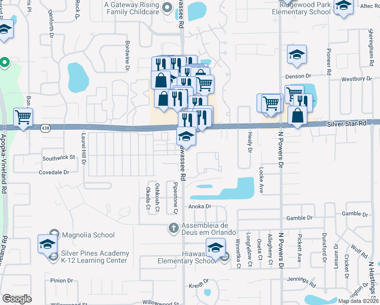 map of restaurants, bars, coffee shops, grocery stores, and more near in Orange County