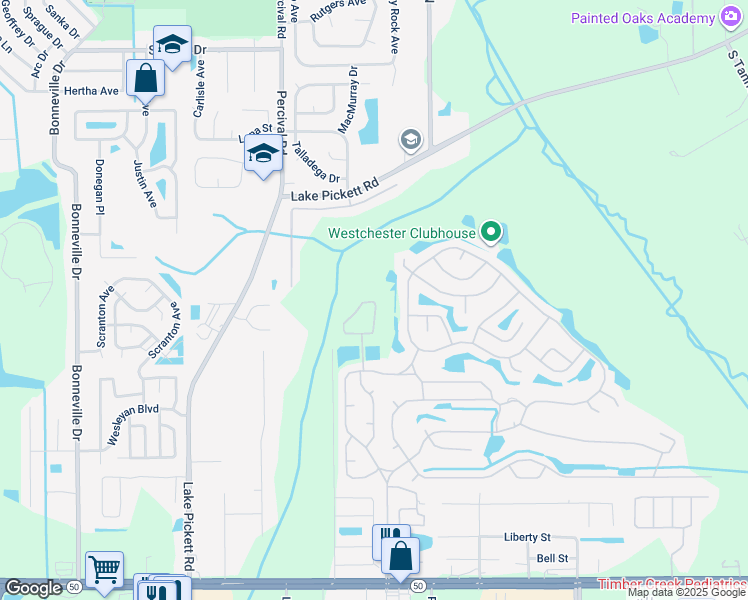 map of restaurants, bars, coffee shops, grocery stores, and more near 1975-2099 Warwick Hills Drive in Orlando