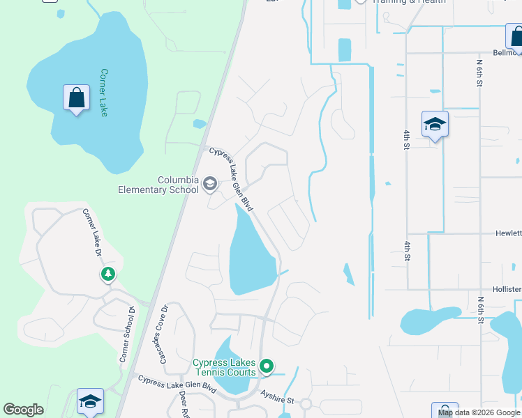 map of restaurants, bars, coffee shops, grocery stores, and more near 17710 Ashford Grande Way in Orlando