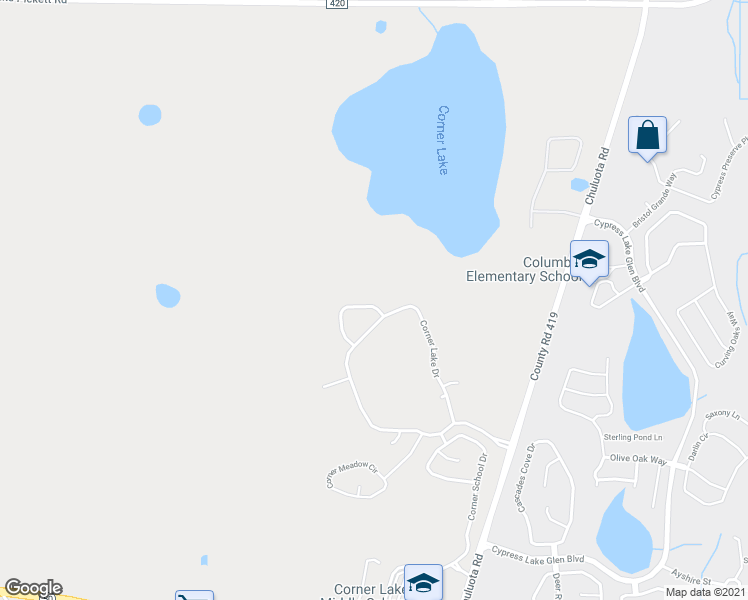 map of restaurants, bars, coffee shops, grocery stores, and more near 1924 Corner Glen Drive in Orlando