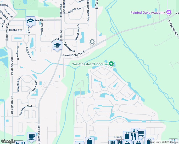 map of restaurants, bars, coffee shops, grocery stores, and more near 14100 Greenside Ct in Orlando