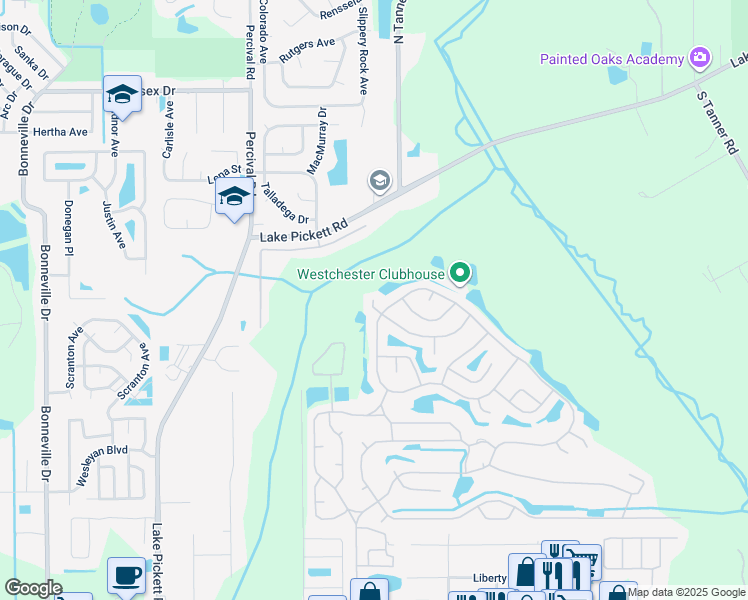 map of restaurants, bars, coffee shops, grocery stores, and more near 14100 Greenside Ct in Orlando