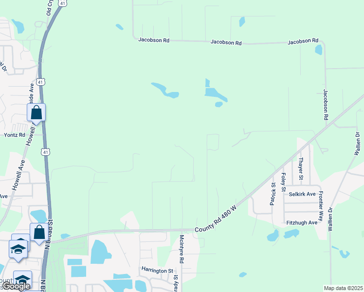 map of restaurants, bars, coffee shops, grocery stores, and more near 22201 Croom Road in Brooksville