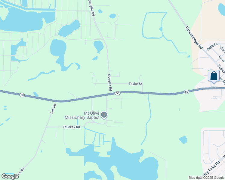 map of restaurants, bars, coffee shops, grocery stores, and more near 15810 Douglas Road in Mascotte