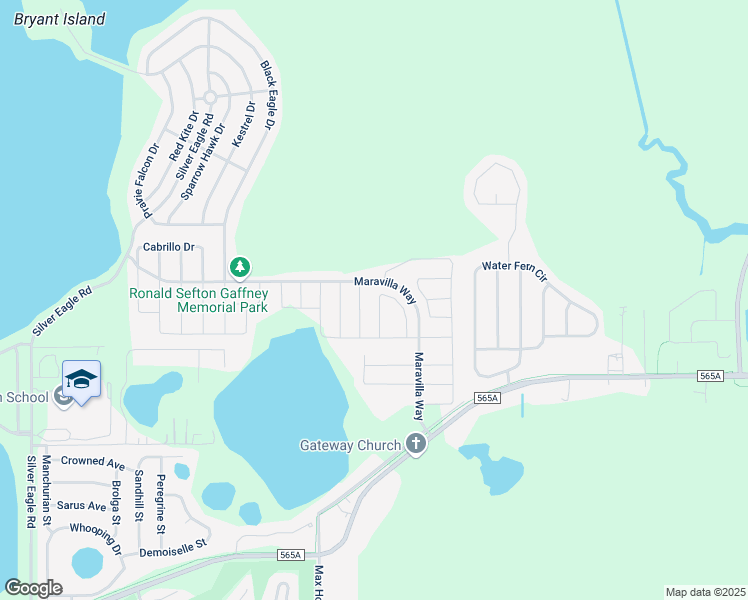 map of restaurants, bars, coffee shops, grocery stores, and more near 9784 Kinmore Drive in Groveland