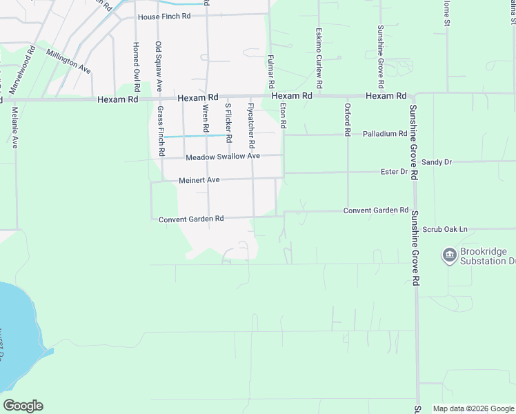map of restaurants, bars, coffee shops, grocery stores, and more near 13048 Convent Garden Road in Brooksville