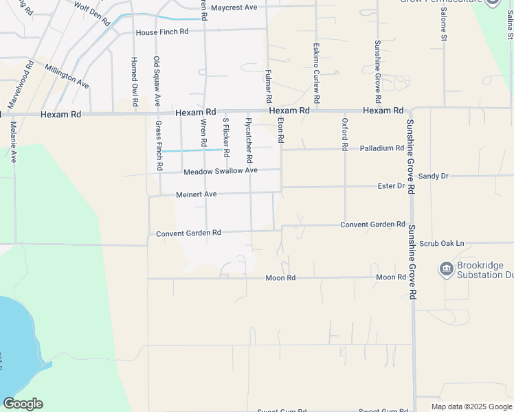 map of restaurants, bars, coffee shops, grocery stores, and more near 10372 Flycatcher Road in Brooksville