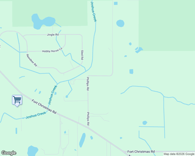map of restaurants, bars, coffee shops, grocery stores, and more near 2691 Phillips Road in Christmas