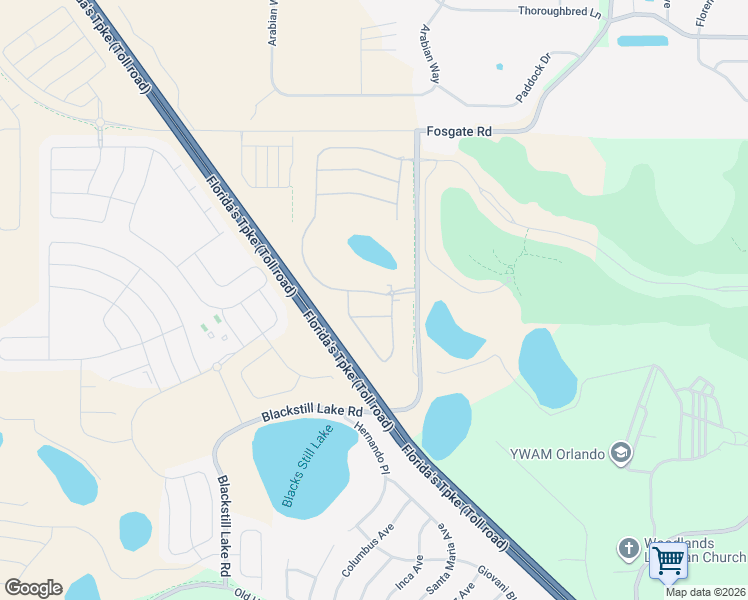map of restaurants, bars, coffee shops, grocery stores, and more near 15840 Blackstill Lake Road in Montverde