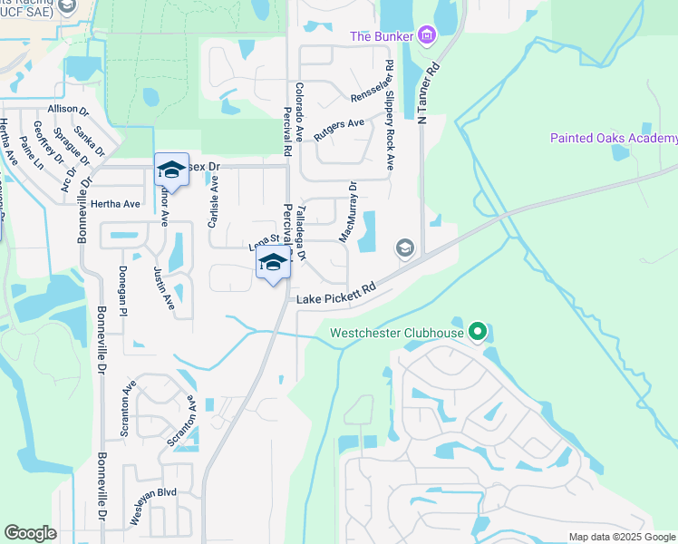 map of restaurants, bars, coffee shops, grocery stores, and more near 14024 Annhurst Court in Orlando