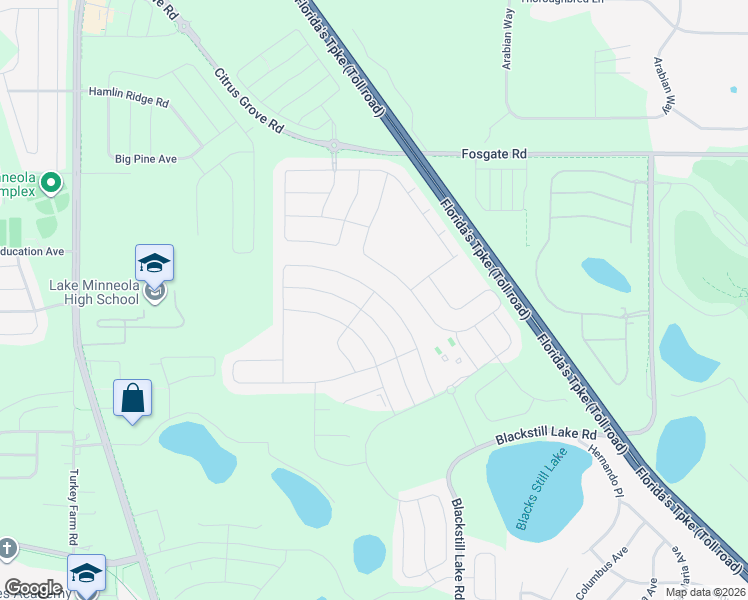 map of restaurants, bars, coffee shops, grocery stores, and more near 1055 Nathan Ridge Road in Clermont
