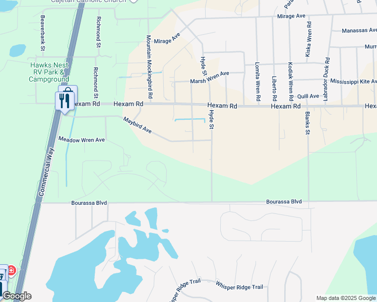 map of restaurants, bars, coffee shops, grocery stores, and more near 10431 Millerdale Road in Spring Hill