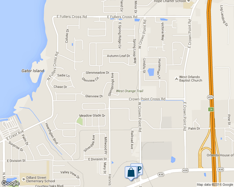 map of restaurants, bars, coffee shops, grocery stores, and more near 1007 Glenharbor Cir in Winter Garden