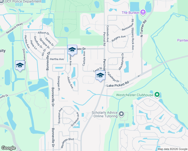 map of restaurants, bars, coffee shops, grocery stores, and more near 13921 Countryplace Drive in Orlando