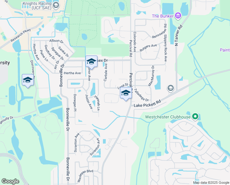 map of restaurants, bars, coffee shops, grocery stores, and more near 13909 Countryplace Drive in Orlando