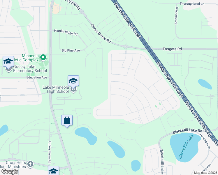 map of restaurants, bars, coffee shops, grocery stores, and more near 1122 Nathan Ridge Road in Clermont