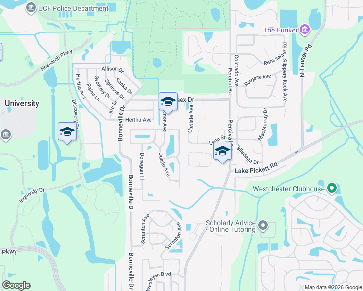 map of restaurants, bars, coffee shops, grocery stores, and more near 13842 Glasser Avenue in Orlando