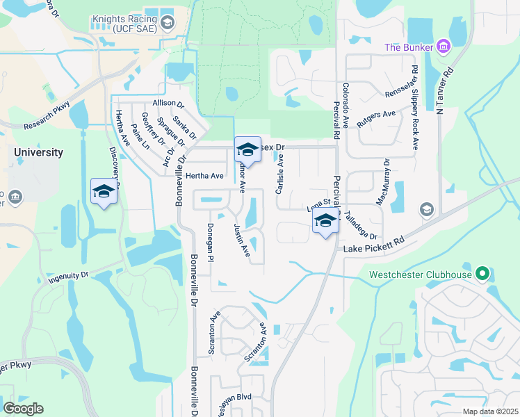 map of restaurants, bars, coffee shops, grocery stores, and more near 13856 Glasser Avenue in Orlando