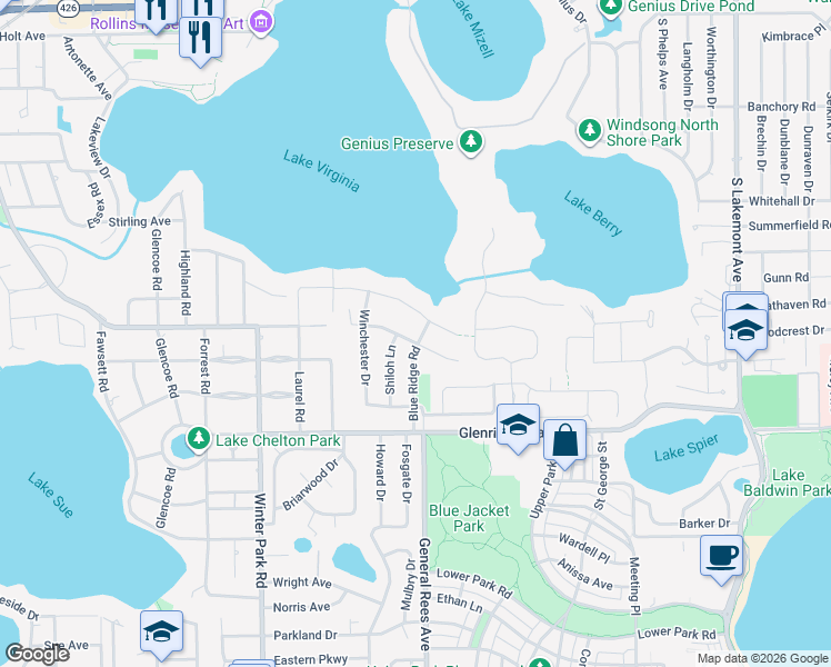 map of restaurants, bars, coffee shops, grocery stores, and more near in 