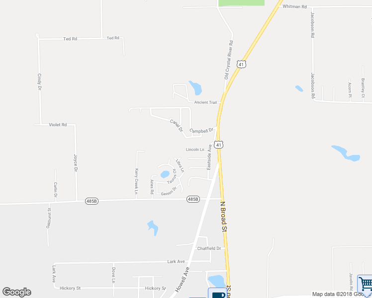 map of restaurants, bars, coffee shops, grocery stores, and more near 21353 Lincoln Lane in Brooksville