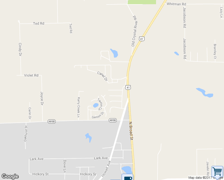 map of restaurants, bars, coffee shops, grocery stores, and more near 21365 Lincoln Lane in Brooksville