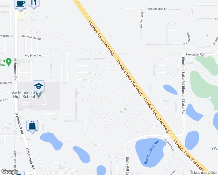 map of restaurants, bars, coffee shops, grocery stores, and more near 1139 Esperanza Ridge Road in Montverde