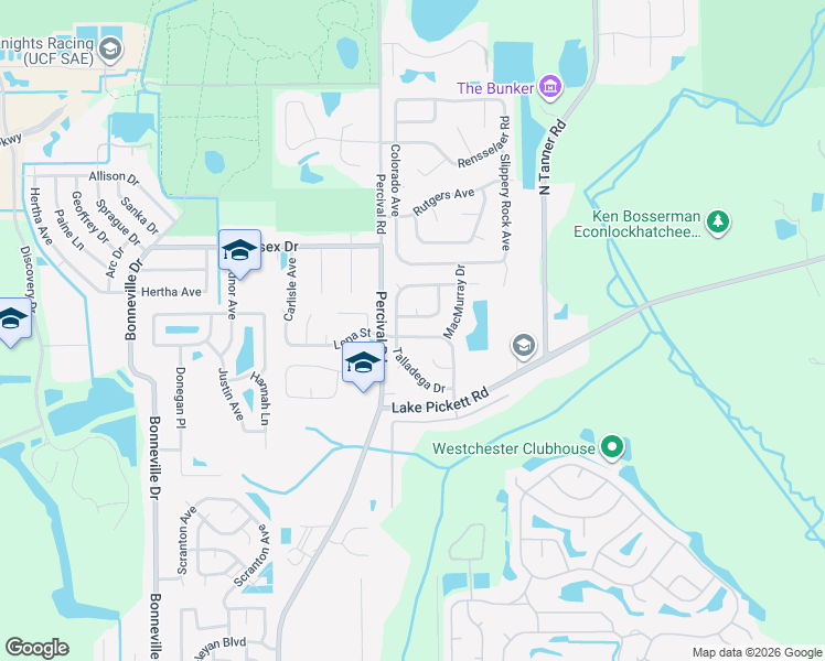 map of restaurants, bars, coffee shops, grocery stores, and more near 2757 Annhurst Avenue in Orlando