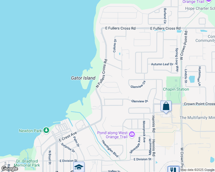 map of restaurants, bars, coffee shops, grocery stores, and more near 1046 Island Pointe Drive in Winter Garden