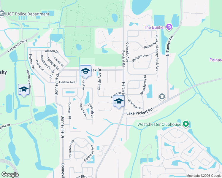 map of restaurants, bars, coffee shops, grocery stores, and more near 13929 Lena Street in Orlando