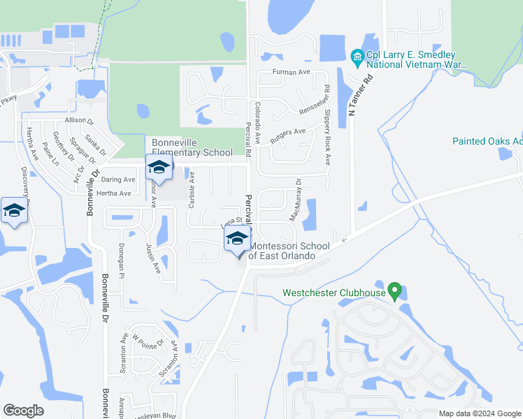 map of restaurants, bars, coffee shops, grocery stores, and more near 2751 Annhurst Avenue in Orlando
