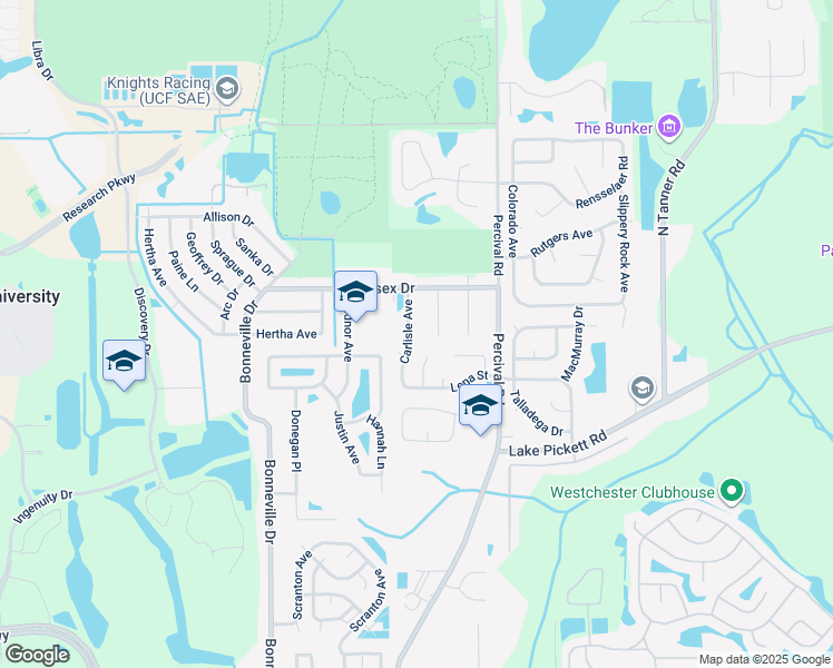 map of restaurants, bars, coffee shops, grocery stores, and more near 2809 Carlisle Avenue in Orlando