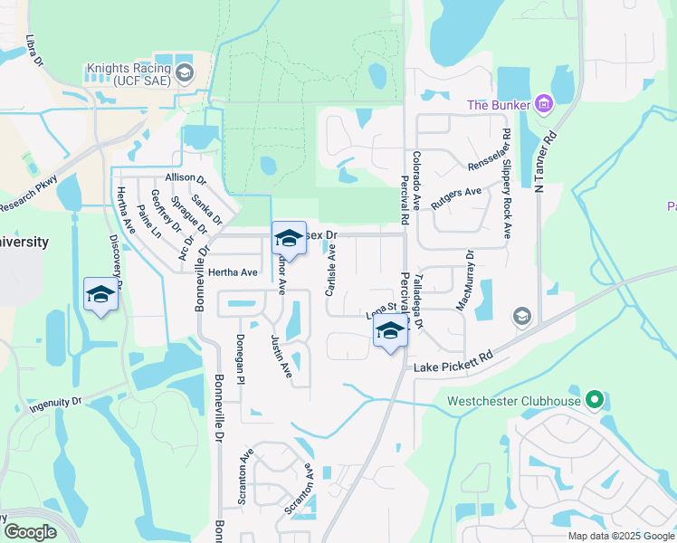 map of restaurants, bars, coffee shops, grocery stores, and more near 2809 Carlisle Avenue in Orlando