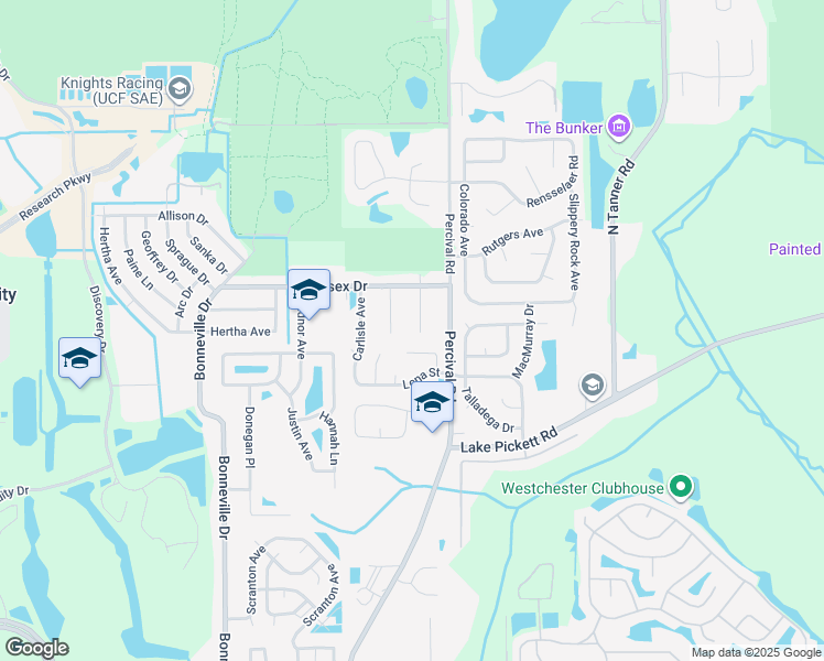 map of restaurants, bars, coffee shops, grocery stores, and more near 2812 Abington Avenue in Orlando