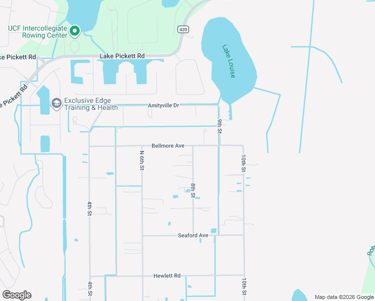 map of restaurants, bars, coffee shops, grocery stores, and more near 18608 Bellmore Avenue in Orlando