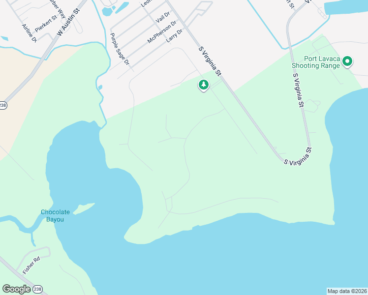 map of restaurants, bars, coffee shops, grocery stores, and more near Channel Bass Lane in Port Lavaca