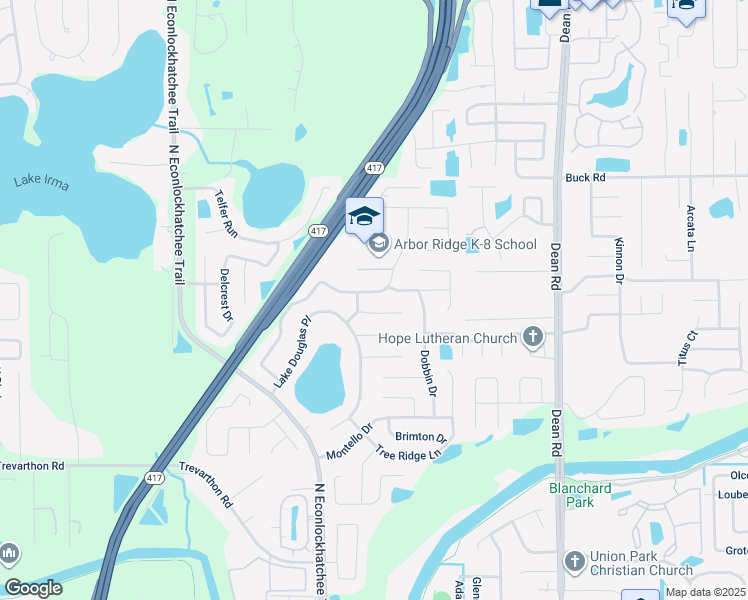 map of restaurants, bars, coffee shops, grocery stores, and more near 2743 Logandale Drive in Orlando