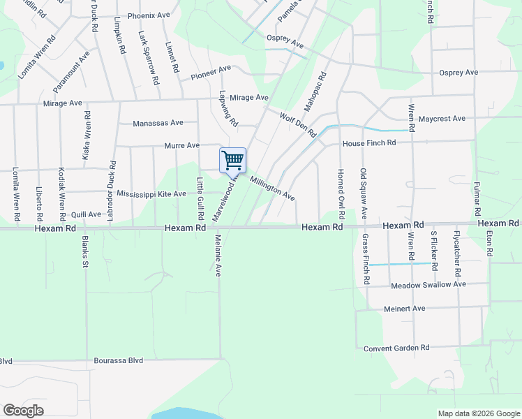 map of restaurants, bars, coffee shops, grocery stores, and more near 11108 Humber Road in Brooksville