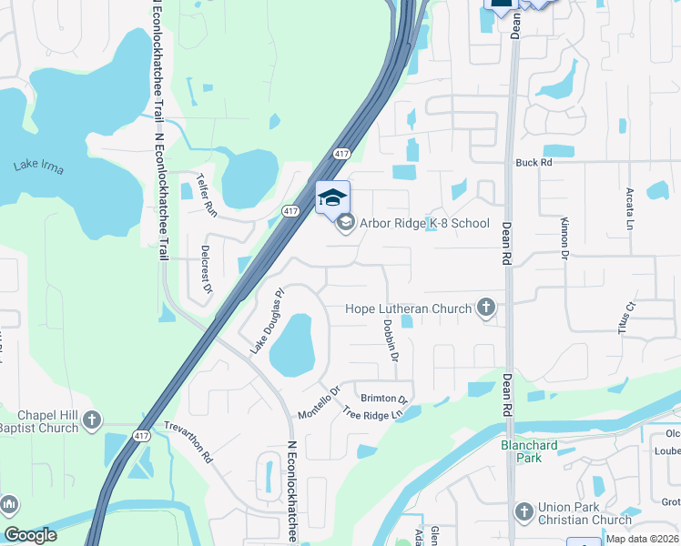 map of restaurants, bars, coffee shops, grocery stores, and more near 2743 Logandale Drive in Orlando