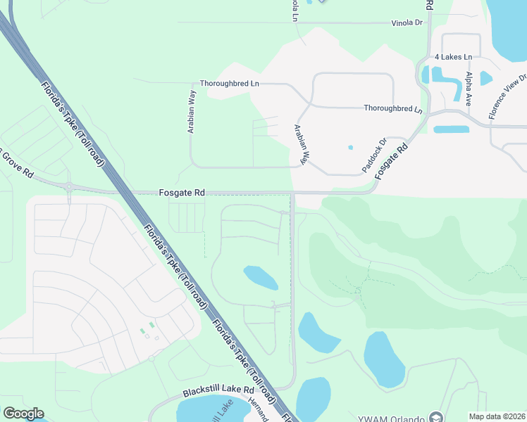 map of restaurants, bars, coffee shops, grocery stores, and more near 16000 Fosgate Road in Montverde