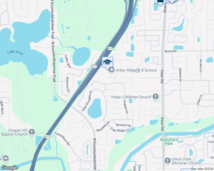 map of restaurants, bars, coffee shops, grocery stores, and more near 2743 Logandale Drive in Orlando