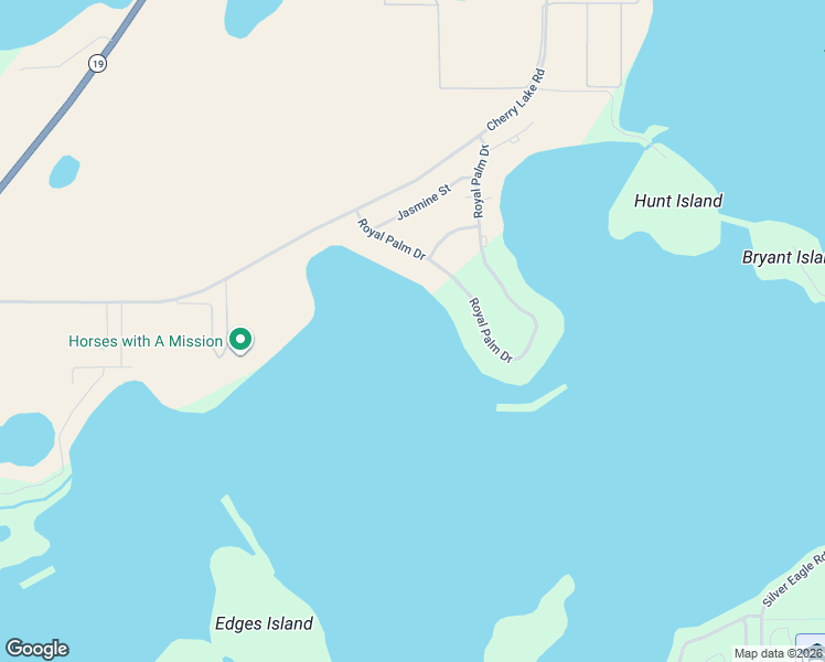 map of restaurants, bars, coffee shops, grocery stores, and more near 16802 Royal Palm Drive in Groveland