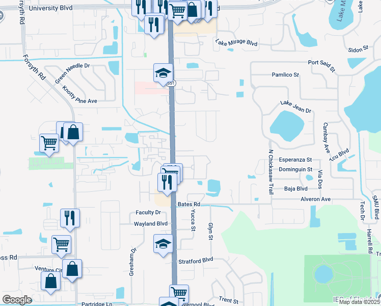 map of restaurants, bars, coffee shops, grocery stores, and more near 7650 Cranes Creek Court in Winter Park