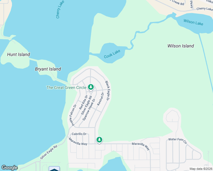 map of restaurants, bars, coffee shops, grocery stores, and more near 668 Black Eagle Drive in Groveland
