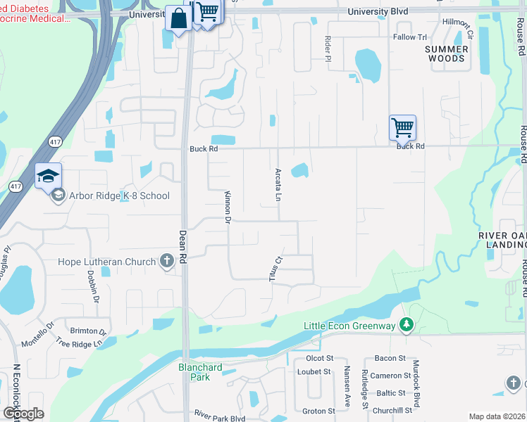map of restaurants, bars, coffee shops, grocery stores, and more near 10323 Belgrove Place in Orlando