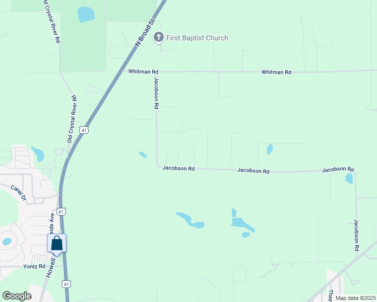 map of restaurants, bars, coffee shops, grocery stores, and more near 11115 Acorn Place in Brooksville