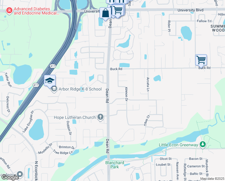 map of restaurants, bars, coffee shops, grocery stores, and more near 2731 North Dean Road in Orlando