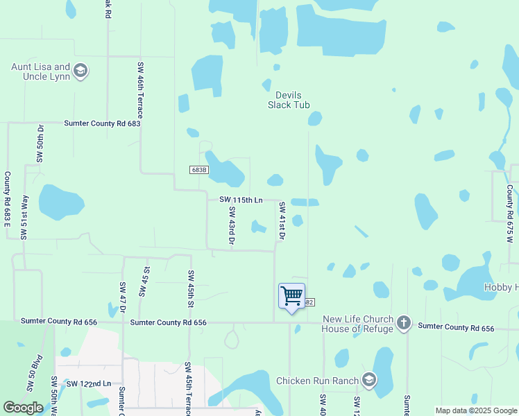map of restaurants, bars, coffee shops, grocery stores, and more near 4228 Southwest 115th Lane in Webster