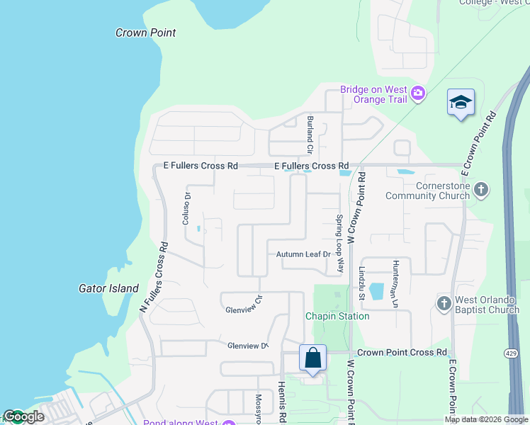 map of restaurants, bars, coffee shops, grocery stores, and more near 632 Monte Vista Way in Winter Garden